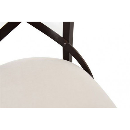 Стул полубарный с мягким сиденьем "Соло" венский (Тон 7 Орех темный / ткань:Вивальди 02)