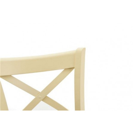 Стул полубарный с мягким сиденьем "Соло" венский (Тон 10 Слоновая кость RAL 1015 / ткань :Бренди латте)