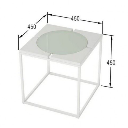 Стол журнальный "Трейн" (Белый)