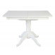 Стол на одной ноге Альт-110 раздвижной (Белый/массив березы