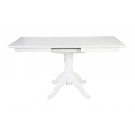 Стол на одной ноге Альт-110 раздвижной (Белый/массив березы, Шпон)