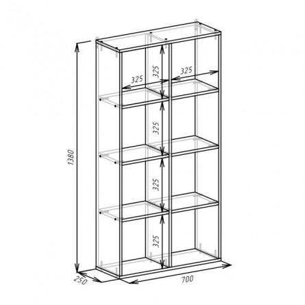 Стеллаж Удобный УС-7 дуб табачный