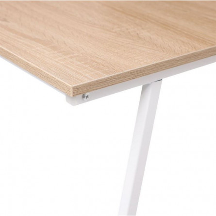 Стол письменный Coral, светлый дуб, лдсп, цвет опоры белый