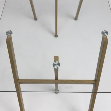 Стол письменный Nephrite, прозрачный, стекло