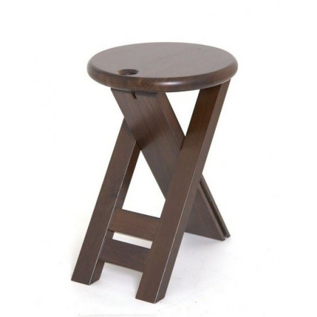 Комплект табуретов "Оливия" (стойка + 4 табурета) Темный Орех