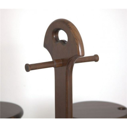 Комплект табуретов "Оливия" (стойка + 4 табурета) Темный Орех