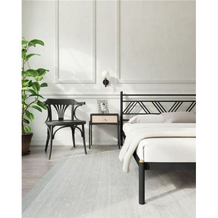 Кровать "Монблан" (160х200/ноги металл/цвет Черный)