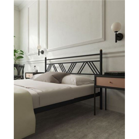 Кровать "Монблан" (160х200/ноги металл/цвет Черный)