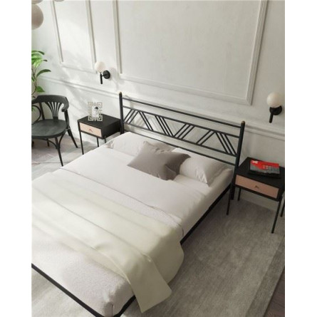 Кровать "Монблан" (160х200/ноги металл/цвет Черный)