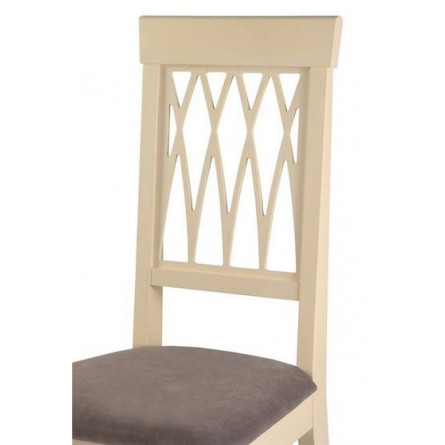 Стул "Кристиан" (ткань: Бренди Латте /дерево:Тон 10 Слоновая кость RAL 1015)