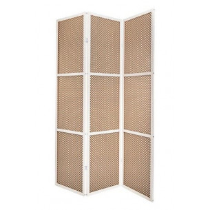 Ширма Gloria-3 (каркас белый/ вставка орех)