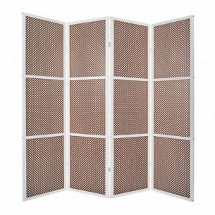 Ширма Gloria-4 (каркас белый/ вставка орех)
