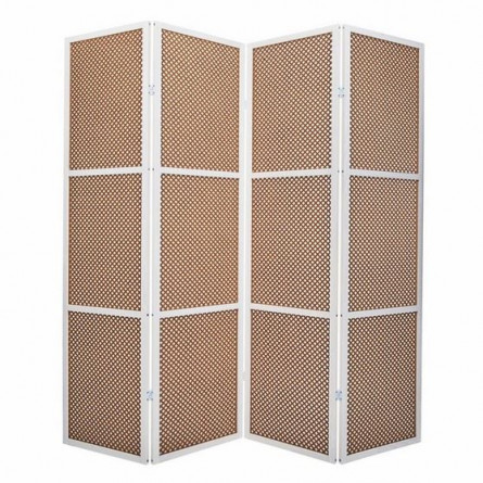 Ширма Gloria-4 (каркас белый/ вставка орех)