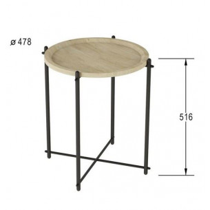 Стол журнальный Кнуд (Дуб санремо/Чёрный)