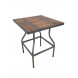 Стол к набору Бетта Мини арт.004 (каркас серый, столешница коричневая)