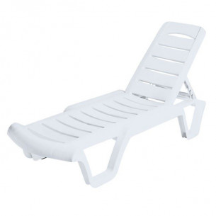 Лежак Одиссея арт.101079-МТ001, пластик (белый)