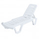 Лежак Одиссея арт.101079-МТ001, пластик (белый)