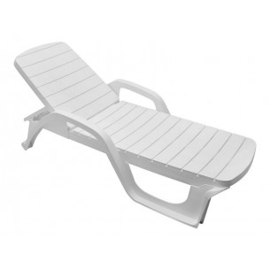 Лежак Прованс арт.3730-МТ001, пластик (белый)