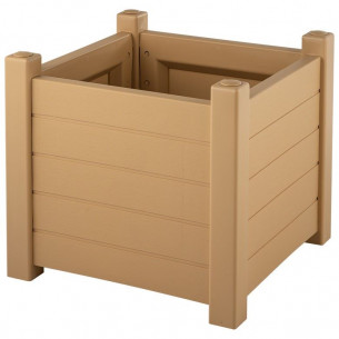 Кашпо Прованс арт.3731-МТ002 квадратное (бежевое)