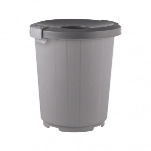 Бак круглый с крышкой-воронкой 105л. (серый) арт.3732-МТ021
