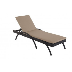 Лежак Риччи арт.7023, ротанг искусственный (черный) "Garden story"