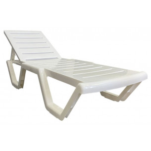 Лежак Аква арт.956364, пластик (белый)