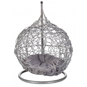 Кресло подвесное для животных Кокон арт.BG8170 цв.корзины серый, цв.подушки серый