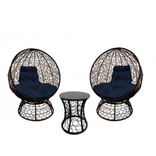 Набор мебели Николетта на подставке арт.CN450-MT,CN350-MT коричневый, синий "Garden story"