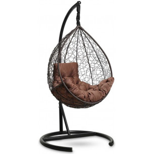Кресло подвесное Сфера арт.CN700-МТ цв.корзины коричневый, цв.подушки коричневый "Garden story"