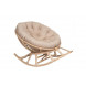 Кресло -качалка на полозьях Папасан Харли D100 арт.CV-20H медовый , бежевый "Garden story"