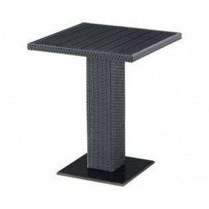 Стол квадратный арт.GS016 поливуд 70х70см (каркас черный, столешница поливуд) "Garden story"