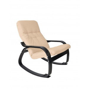 Кресло -качалка Сайма мебельная ткань арт.GT3300-МТ002 венге слоновая кость,