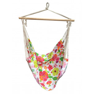 Гамак-кресло Эмма (разноцветные цветы) арт.HM-008-МТ001 "Garden story"