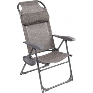 Кресло -шезлонг с полкой КШ2 арт.KШ2/2 серый муссон, без м/э