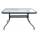 Стол к набору Модерн арт.MD459 (каркас черный, столешница прозрачная) "Garden story"