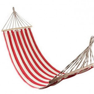 Гамак Полоска тканевый с перекладиной 2000х1300мм (12шт/уп в ассортименте, рис.полоска) арт.WRD03 "Garden story"