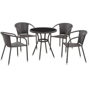 Набор мебели Кафе арт.ZR213+ZR21321 темно-коричневый, "Garden story"