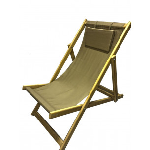 Кресло -шезлонг Альбатрос арт.А66-МТ001 коричневый бежевый, "Garden story"