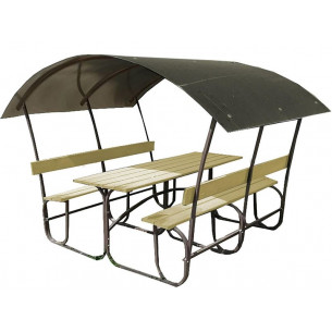 Каркас беседки Летняя арт.БЛ344 (без СПК) +доски +крепеж (5мест2уп.доски+2уп.каркас+крепеж)