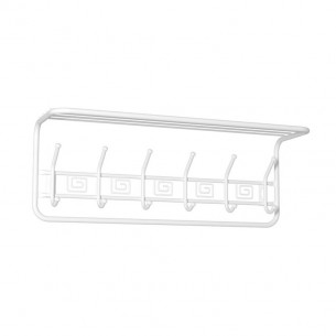 Вешалка с полкой Ажур 80 см арт.ВСПА 203 Б (белый)