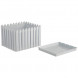 Кашпо Лардо арт.КЛ-МТ001 квадратное (в уп. 3шт) (белое)