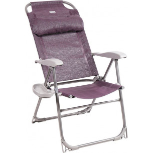 Кресло -шезлонг с полкой КШ2 арт.КШ2/1 серый баклажановый, без м/э