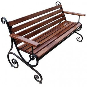 Лавочка садовая Шарм с подлокотником арт.ЛШП-150 1,5м (1 уп.)