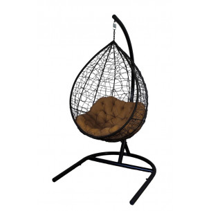 Кресло подвесное Сфера Лайт арт.МБ301-МТ цв.корзины коричневый, цв.подушки коричневый "Garden story"