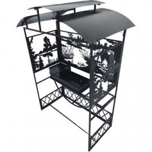 Мангал с крышей Озеро с казаном в компл. труба дымохода, 1,5 м (2 уп.) арт.МР-О