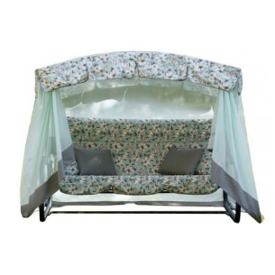 Качели садовые 3-х местные Турин Премиум FLOWER арт.с1204