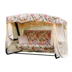 Качели садовые 4-х местные Саванна FLOWER арт.с1205