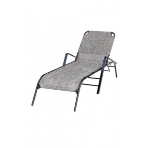 Лежак пляжный арт.с1326, текстилен (серый)