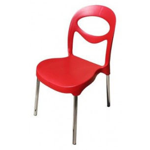 Кресло пластиковое на металлокаркасе Фиати арт.СФ-МТ005 (в уп. 4 шт) (красное)