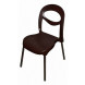 Кресло пластиковое на металлокаркасе Фиати арт.СФ-МТ009 (в уп. 4 шт) (коричневое)